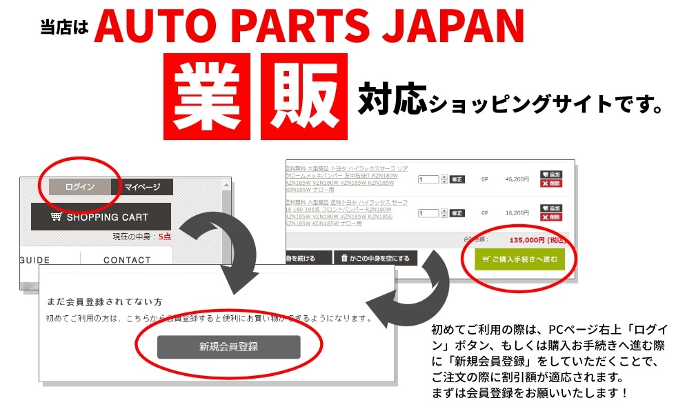 AUTO PARTS JAPAN オートパーツジャパン（本店） 業販向けショッピング